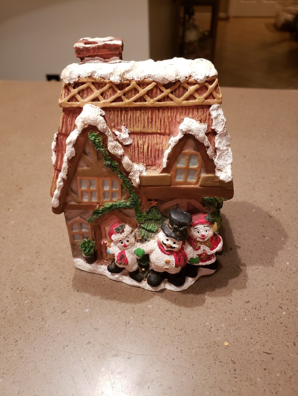 Vintage Snowman Theme 2-sided Hinged House